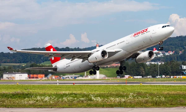 Zürich Zwitserland September 2014 Swiss International Airlines Passagiersvliegtuig Luchthaven Vlucht — Stockfoto
