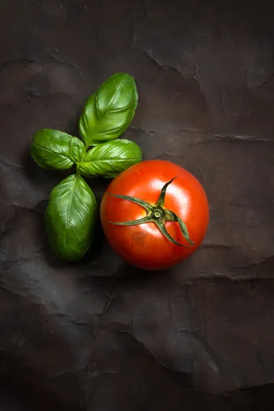 トマトとバジル — ストック写真