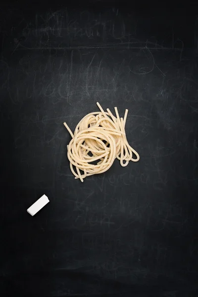 Pici on a Chalkboard with Chalk — Stock Photo, Image