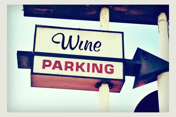 Vin parkering Stockfoto