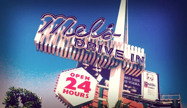 Mel's Drive In, Hollywood, California, America — Stock Photo, Image