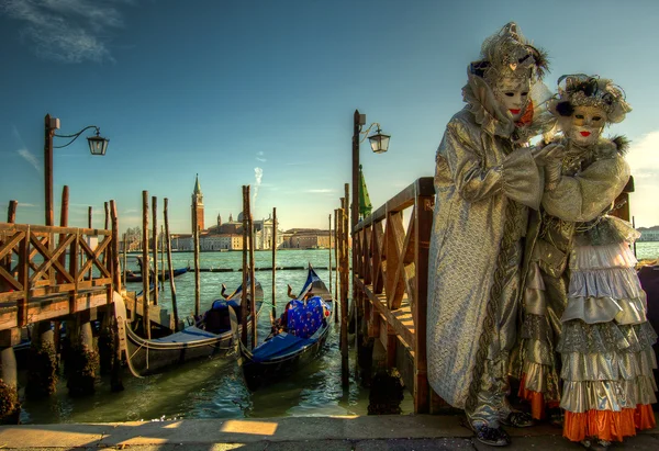 Máscaras de carnaval de Venecia — Foto de Stock