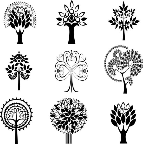 Un set de poteci copaci — Fotografie, imagine de stoc