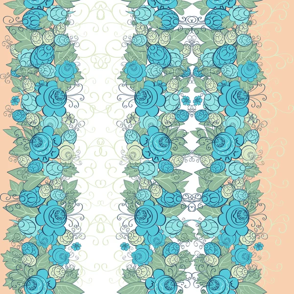 Motif vectoriel fleurs décoratives — Image vectorielle
