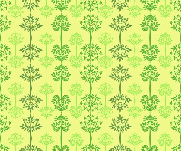 Vector seamless pattern with trees — Stock Vector