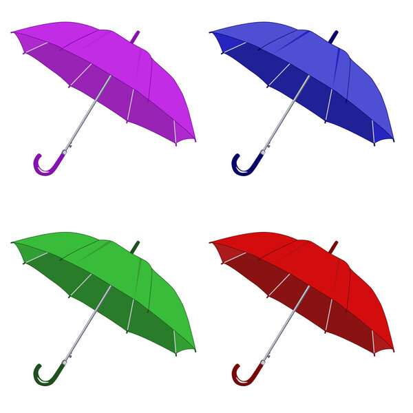 Colored umbrellas