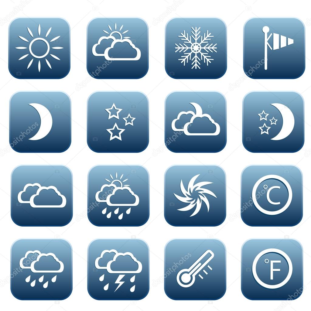 Set of weather icons