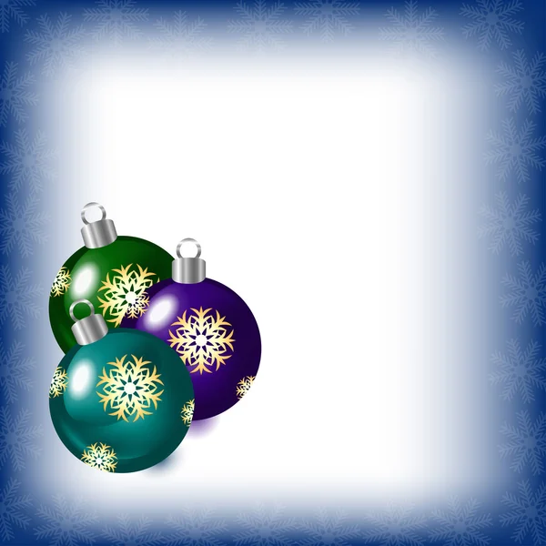 Abstrakt bakgrund med julgran bollar — Stock vektor