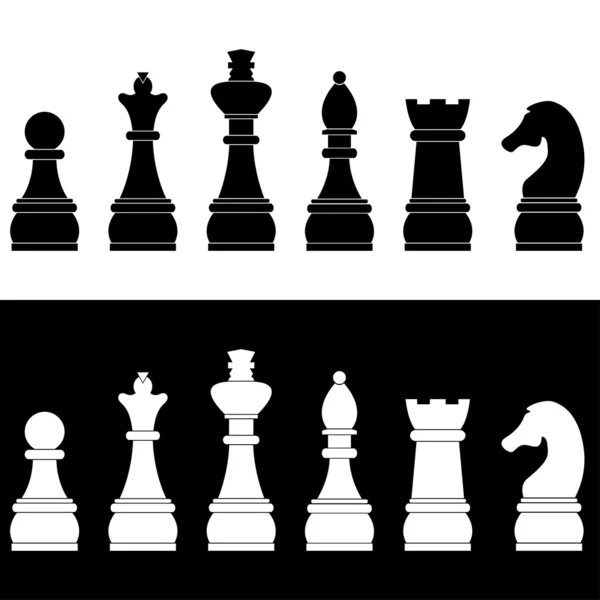 Uppsättning av chess ikoner — Stock vektor