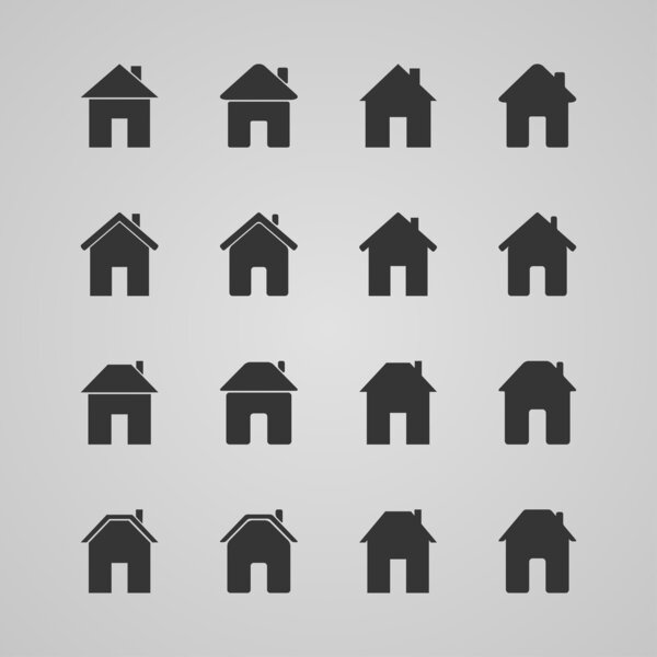 Set of houses icons
