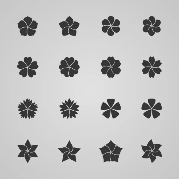 Набір значків квітів — стоковий вектор