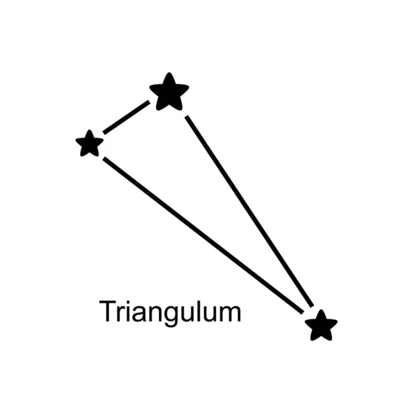 Konstellation Triangulum Vit Bakgrund Vektor Illustration — Stock vektor