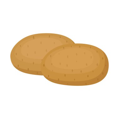 Patates, tüm sebze, vektör çizimi