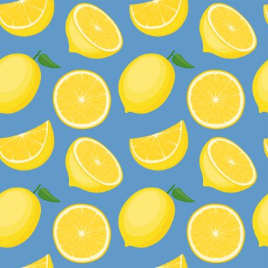 Limonlu parlak, pürüzsüz desen, vektör illüstrasyonu