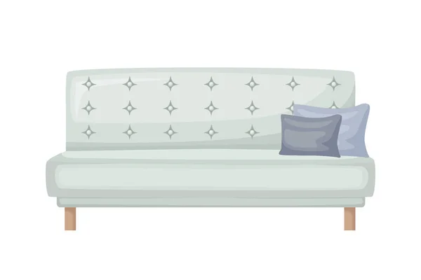 Sofa Comfortable Sofa Interior Design Vector Illustratio — Stock Vector