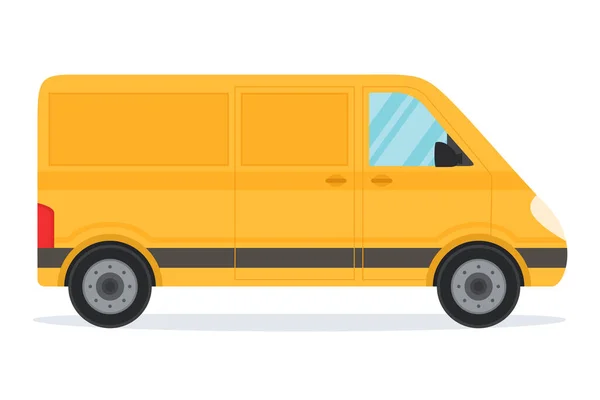 Φορτηγάκι Παράδοσης Απομονώθηκε Λευκό Φόντο Έννοια Της Υπηρεσίας Παράδοσης Εικονογράφηση — Διανυσματικό Αρχείο