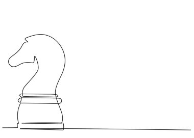 Satranç taşı atının aralıksız çizimleri. Vektör illüstrasyonu