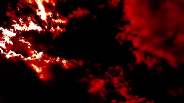 Nuvens em chamas — Vídeo de Stock