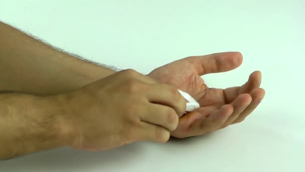 Medicinsk dressing hand — Stockvideo