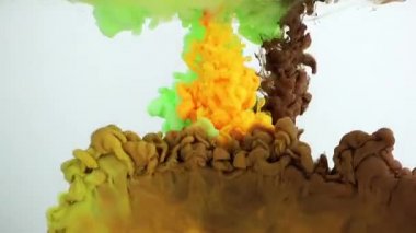 renkli mürekkep ile sualtı