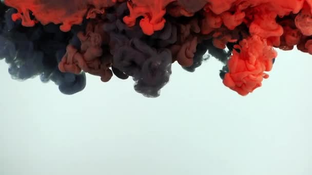 Propagation d'encre colorée sous l'eau — Video