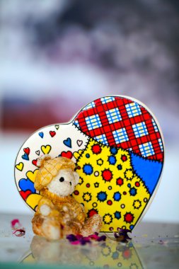 Bear Toy and Heart clipart