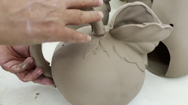 Working Ceramic Workshop — Stock Video