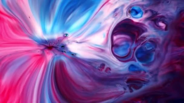 Абстрактные Чернила Art Ink Paint Spread Blast Цветные Психоделические Морфинговые — стоковое видео