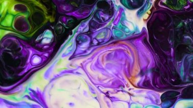 Soyut Grunge Sanat Mürekkebi Boya Patlaması Patlama Arkaplanı. Renkli Psikedelik Gıda Dönüşümü ve Sıvı Hareketi. Yumuşak Vibrant Kimyasal Tepkime.