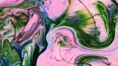 Soyut Grunge Sanat Mürekkebi Boya Patlaması Patlama Arkaplanı. Renkli Psikedelik Gıda Dönüşümü ve Sıvı Hareketi. Yumuşak Vibrant Kimyasal Tepkime.