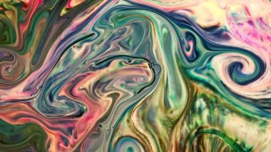 Soyut Grunge Sanat Mürekkebi Boya Patlaması Patlama Arkaplanı. Renkli Psikedelik Gıda Dönüşümü ve Sıvı Hareketi. Yumuşak Vibrant Kimyasal Tepkime.