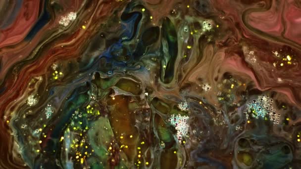 Αφηρημένη Grunge Art Ink Χρώμα Εξάπλωση Έκρηξη Φόντο Πολύχρωμο Psychedelic — Αρχείο Βίντεο