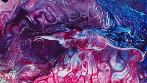 抽象水性塗料拡散爆発アート 有機水彩画 石鹸で作られています ミルクと石鹸の化学反応が現れます カラフルなシュールな形が現れます — ストック動画