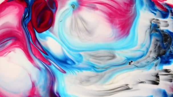 Soyut Boyası Difüzyon Patlama Sanatı Organik Suluboya Boya Süt Sabundan — Stok video