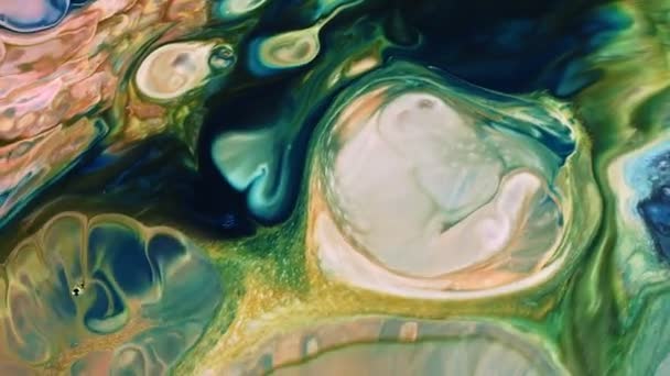Abstraktní Vodní Nátěr Difúzní Výbuch Art Vyroben Organické Akvarelové Barvy — Stock video