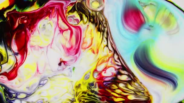 Abstraktní Vodní Nátěr Difúzní Výbuch Art Vyroben Organické Akvarelové Barvy — Stock video