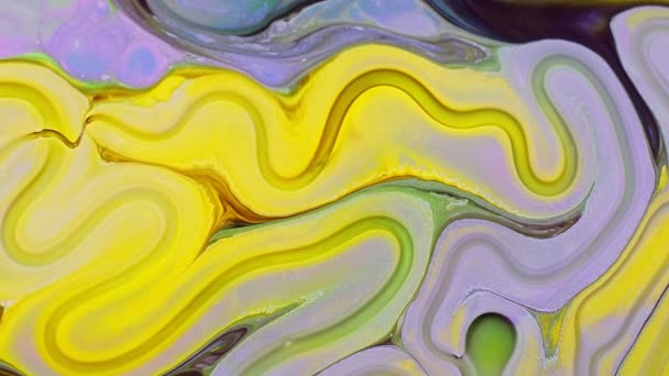 抽象水性塗料拡散爆発アート 有機水彩画 石鹸で作られています ミルクと石鹸の化学反応が現れます カラフルなシュールな形が現れます — ストック動画