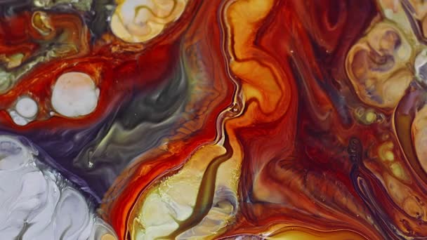 Abstract Water Verf Diffusie Exploderen Art Het Gemaakt Met Organische — Stockvideo