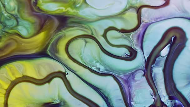 Abstrakte Aquarelldiffusion Explode Art Wird Mit Organischer Aquarellfarbe Milch Und — Stockvideo