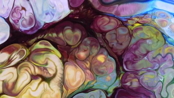 Abstrato Água Paint Difusão Explode Arte Feito Com Tinta Aquarela — Vídeo de Stock