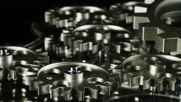 Retro Grunge Industrial Mechanic Clock Gears — Stock Video