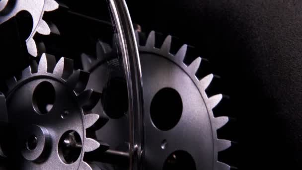 Retro Grunge Industrial Mechanic Clock Gears — Stock Video