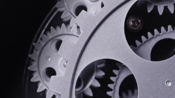 Retro Grunge Industrial Mechanic Clock Gears — Stock Video