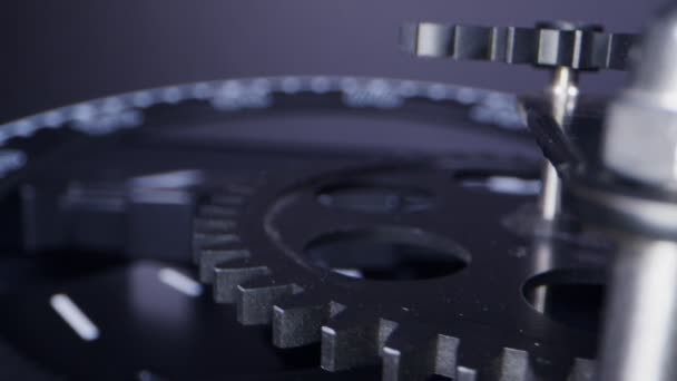 Engranajes Reloj Mecánico Industrial Retro Grunge — Vídeos de Stock