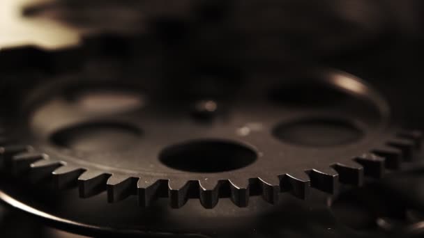 Retro Grunge Βιομηχανικά Μηχανικά Γρανάζια Ρολογιού — Αρχείο Βίντεο