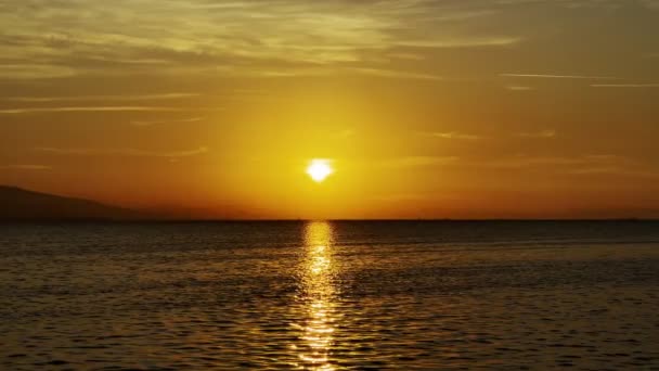 Захід Сонця Обіді Вид Море — стокове відео