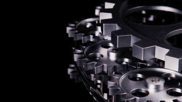 Engranajes Reloj Mecánico Industrial Retro Grunge — Vídeo de stock