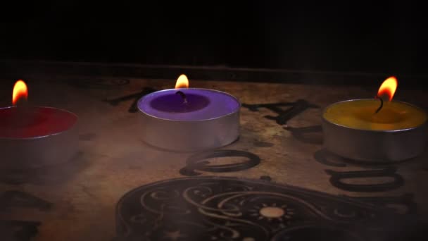 Magical Spiritual Contact Tool Ouija Witchcraft Board — стокове відео
