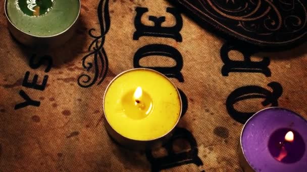 Magical Espiritual Ferramenta Contato Ouija Witchcraft Board — Vídeo de Stock