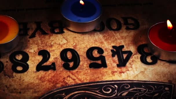 Magiska Andliga Kontaktverktyg Ouija Witchcraft Board — Stockvideo